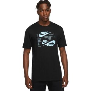 Nike NSW TEE CLUB SSNL HBR Pánské tričko, černá, velikost XXL