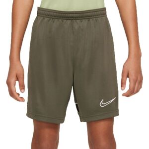 Nike DRI-FIT ACADEMY21 Chlapecké fotbalové šortky, khaki, veľkosť XL