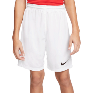 Nike DRI-FIT PARK 3 JR TQO Chlapecké fotbalové kraťasy, bílá, velikost M