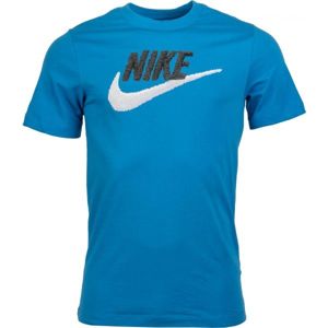 Nike NSW TEE BRAND MARK M modrá L - Pánské tričko