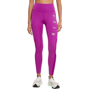 Nike RUN DVN EPIC FAST GX W Dámské běžecké legíny, Růžová,Bílá, velikost M
