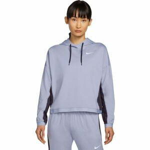 Nike TF PACER HOODIE W Dámská běžecká mikina, světle modrá, velikost S