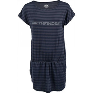 Northfinder KILDA Dámské triko prodlouženého střihu, tmavě modrá, velikost S