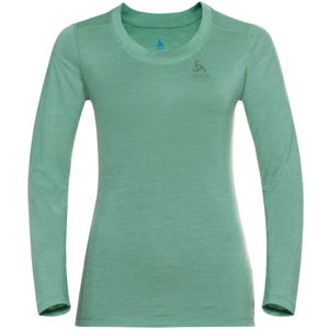 Odlo SUW WOMEN'S TOP CREW NECK L/S NATURAL+ LIGHT zelená S - Dámské tričko