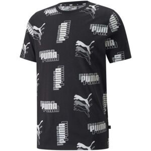 Puma POWER AOP TEE Pánské triko, černá, velikost XL