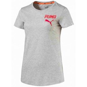 Puma ATHLETIC TEE W šedá S - Dámské tričko