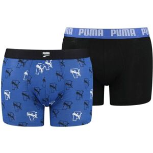 Puma MEN CAT AOP BOXER 2P Pánské boxerky, modrá, velikost M