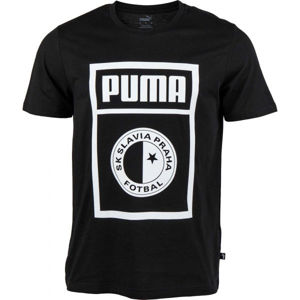 Puma SLAVIA PRAGUE GRAPHIC TEE bílá M - Pánské triko