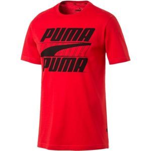 Puma REBEL BASIC TEE červená XXL - Pánské triko s krátkým rukávem