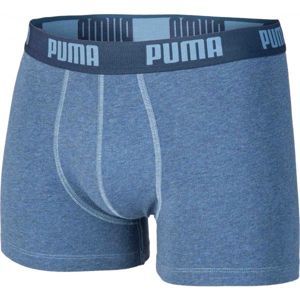 Puma PUMA BASIC BOXER 2P modrá M - Pánské boxerky