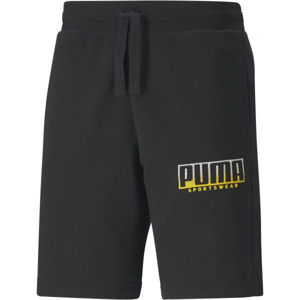 Puma ATHLETICS SHORT Pánské sportovní šortky, Černá,Žlutá, velikost