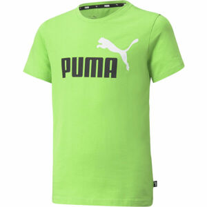 Puma ESS + 2 COL LOGO TEE Pánské triko, Tmavě šedá,Černá,Zlatá, velikost S