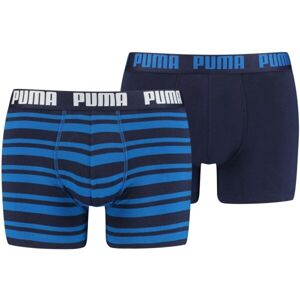 Puma HERITAGE STRIPE BOXER 2P Pánské boxerky, tmavě modrá, velikost XL