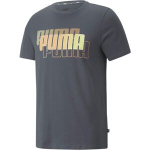 Puma PUMA POWER SUMMER TEE Pánské triko, Tmavě šedá,Mix, velikost M
