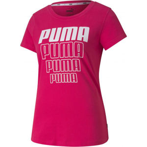 Puma REBEL GRAPHIC TEE růžová L - Dámské sportovní triko