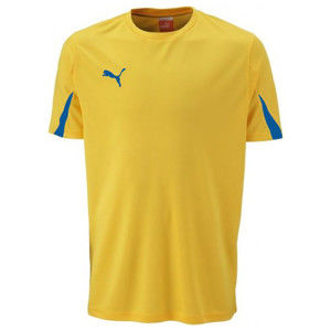 Puma SHIRTS SS TEAM žlutá L - Sportovní pánské triko