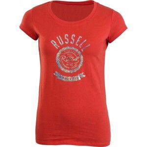 Russell Athletic CREW NECK TEE WITH ROSETTE PRINT - Dámské tričko