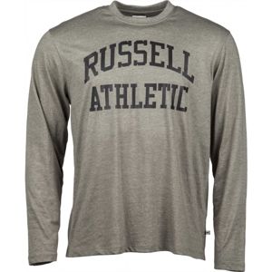 Russell Athletic ICONIC ARCH LOGO zelená M - Pánské triko s dlouhým rukávem