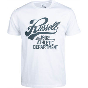 Russell Athletic SCRIPT S/S CREWNECK TEE SHIRT bílá M - Pánské tričko