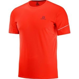 Salomon AGILE SS TEE M červená XXL - Pánské běžecké tričko