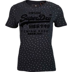 Superdry NAVY SHIMMER tmavě šedá 14 - Dámské tričko