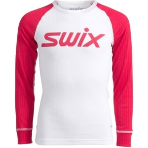 Swix RACE X červená 128 - Dětské triko s dlouhým rukávem