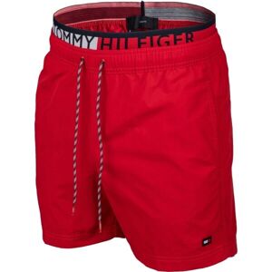 Tommy Hilfiger LOGOLINE-S-DBL WB SF MEDIUM DRAWSTRING Pánské šortky do vody, červená, velikost XL