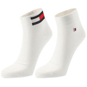 Tommy Hilfiger MEN QUARTER 2P FLAG Pánské ponožky, bílá, velikost 39/41