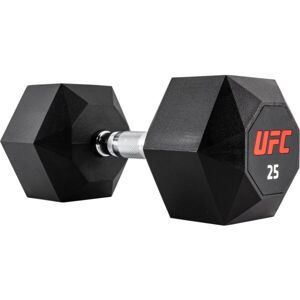 UFC OCTAGON DUMBBELL 25 KG Jednoruční šestihranná činka, černá, velikost 25 KG