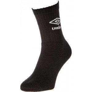 Umbro ANKLE SPORTS SOCKS 3 PACK Ponožky, černá, velikost 39-42