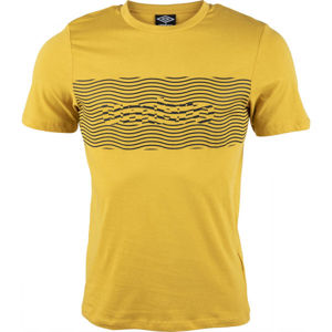 Umbro FW WARPED PANEL GRAPHIC TEE Pánské triko, Žlutá,Černá, velikost