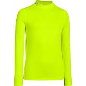 Under Armour CG EVO FITTED LS MOCK Chlapecké triko, reflexní neon, velikost
